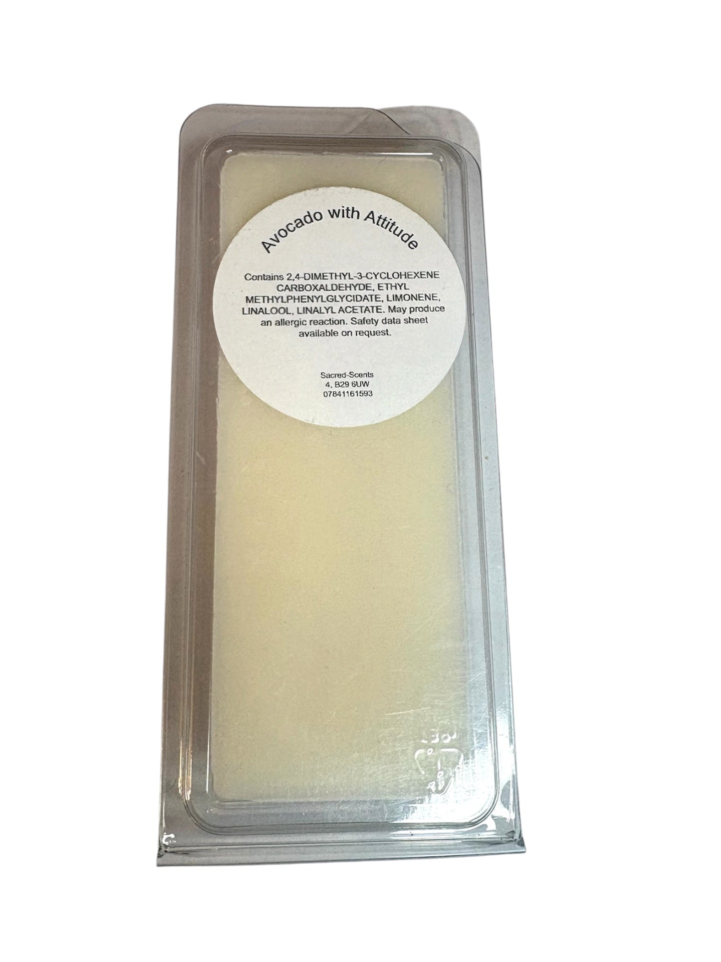 Avocado With Attitude wax melt clamshell
