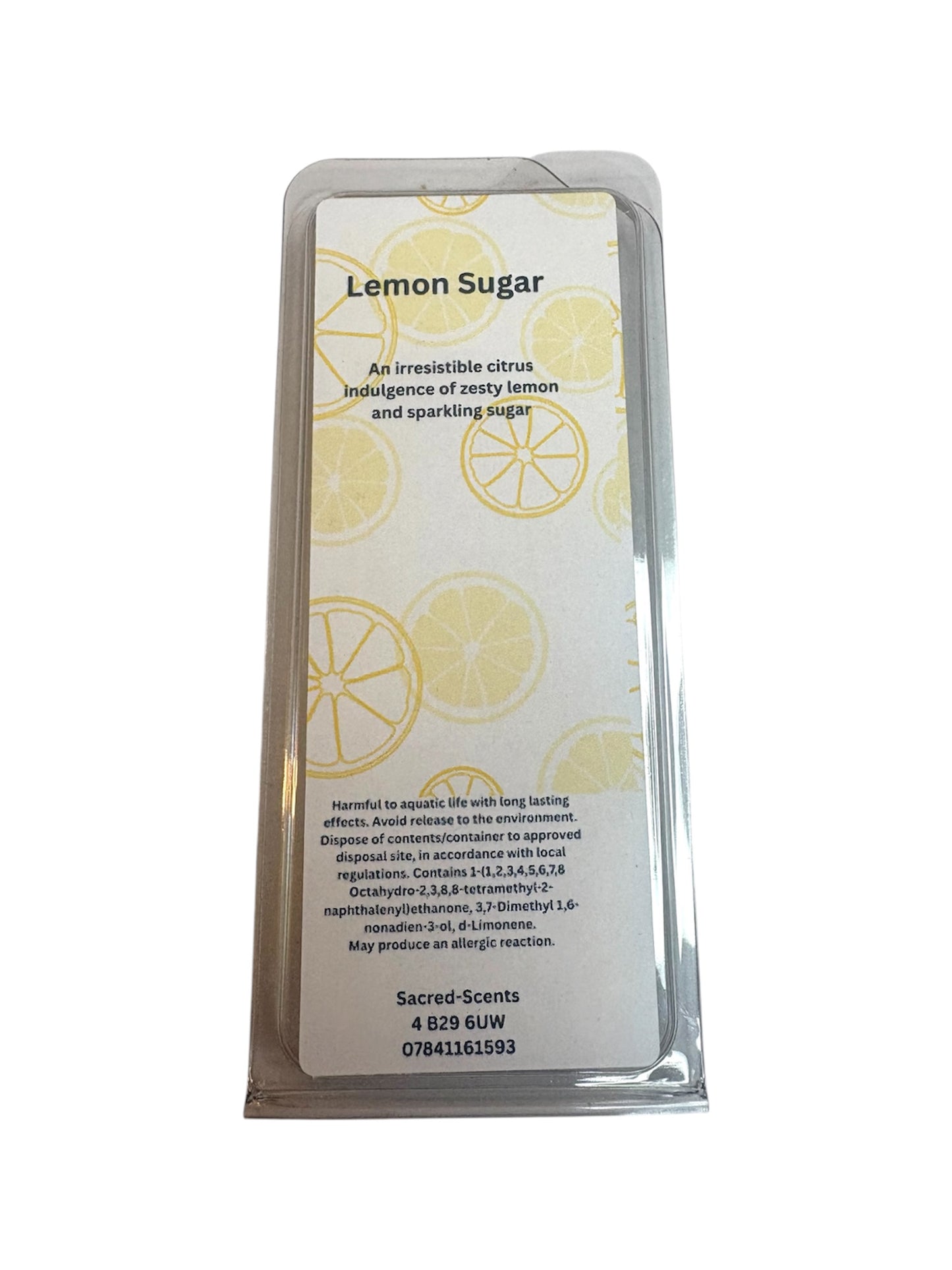 Lemon Sugar wax melt clamshell