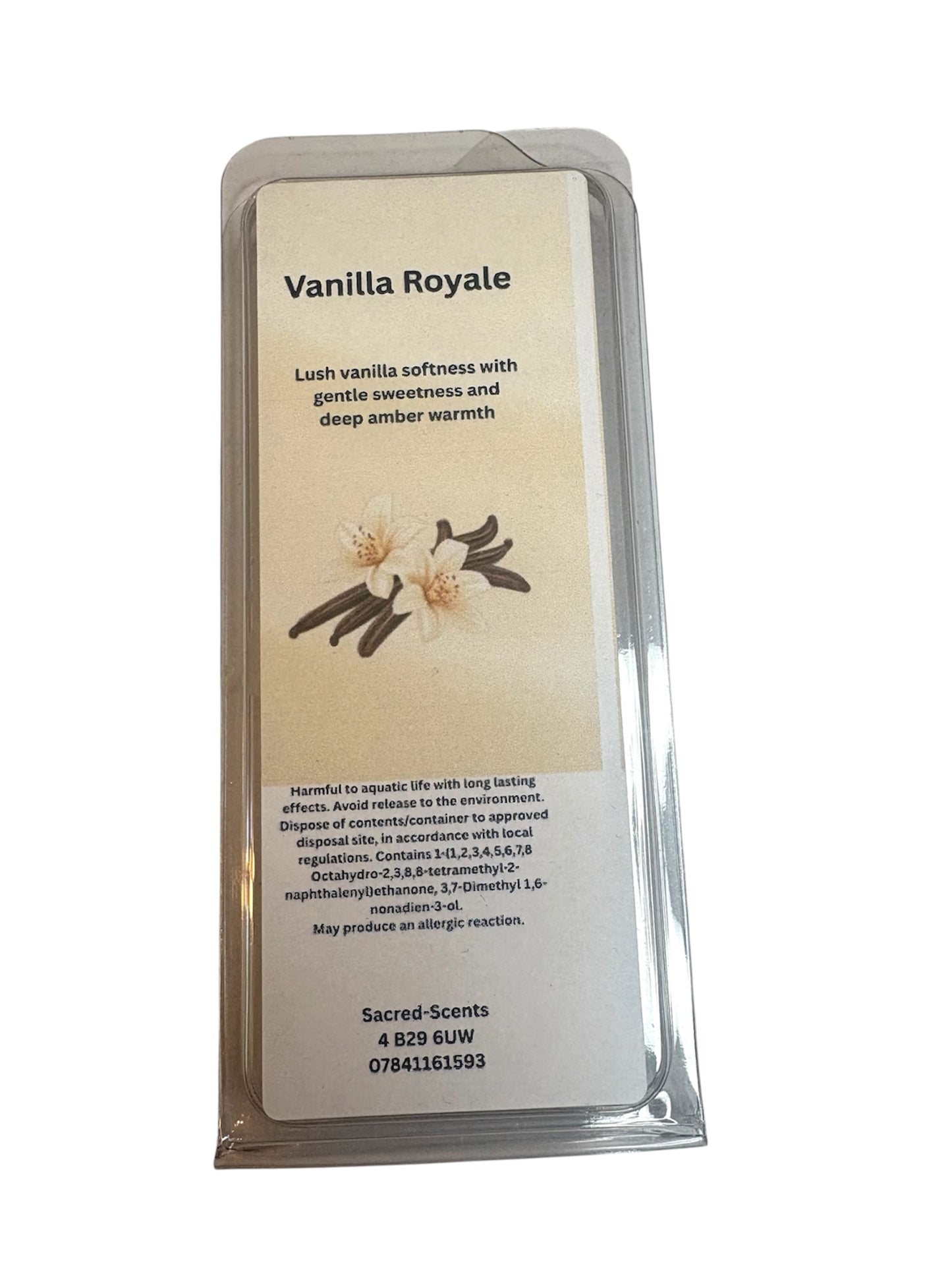 Vanilla Royale wax melt clamshell