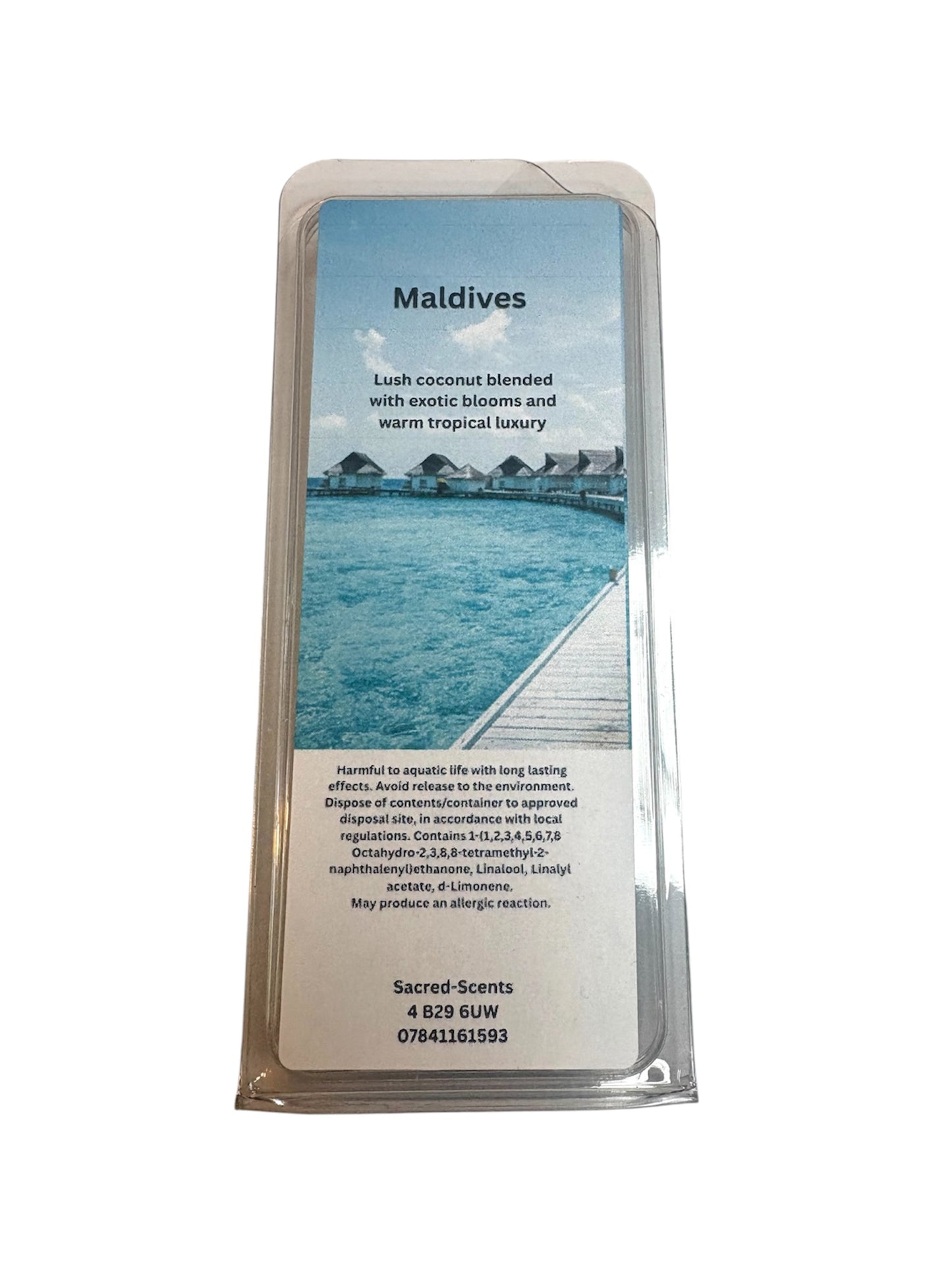 Maldives wax melt clamshell
