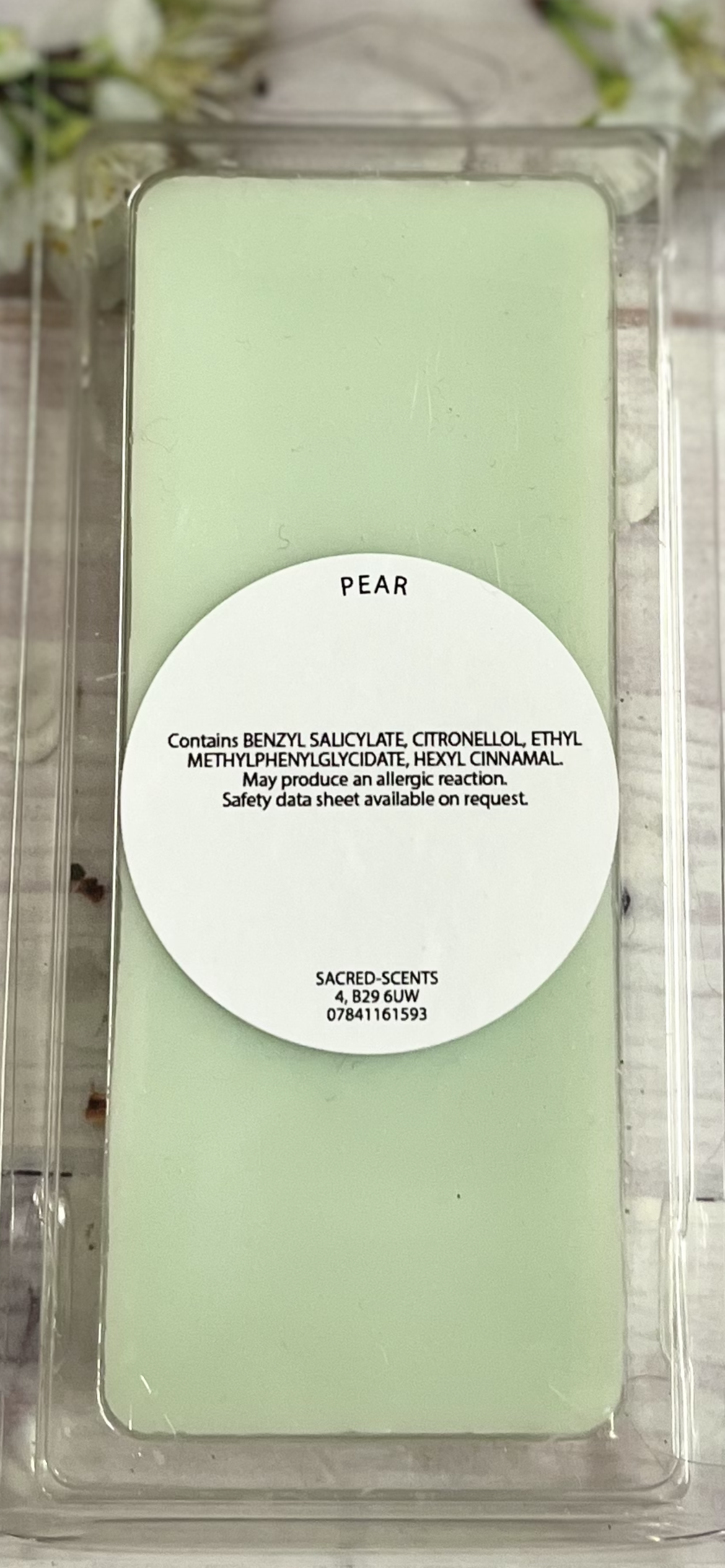 Pear Wax Melt Clamshell