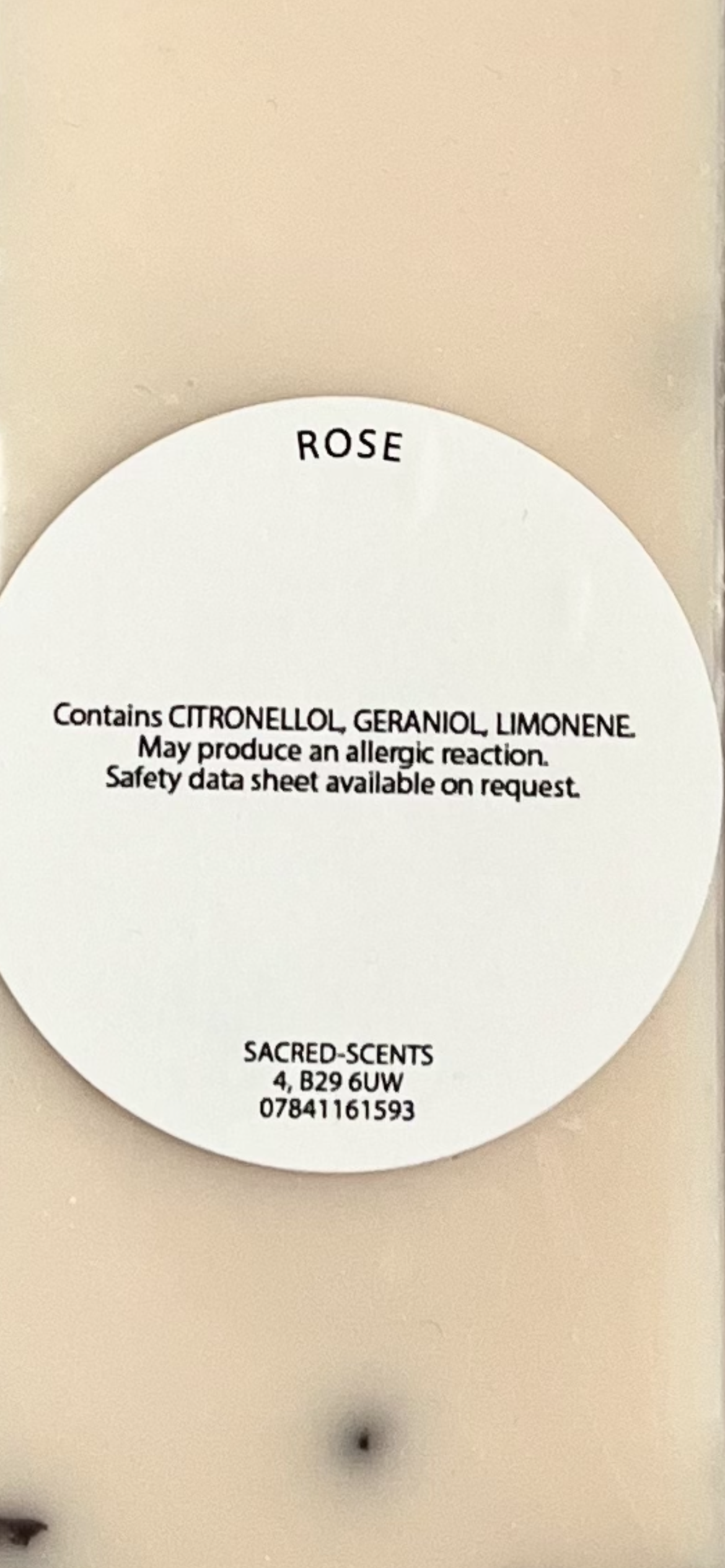 Rose wax melt clamshell